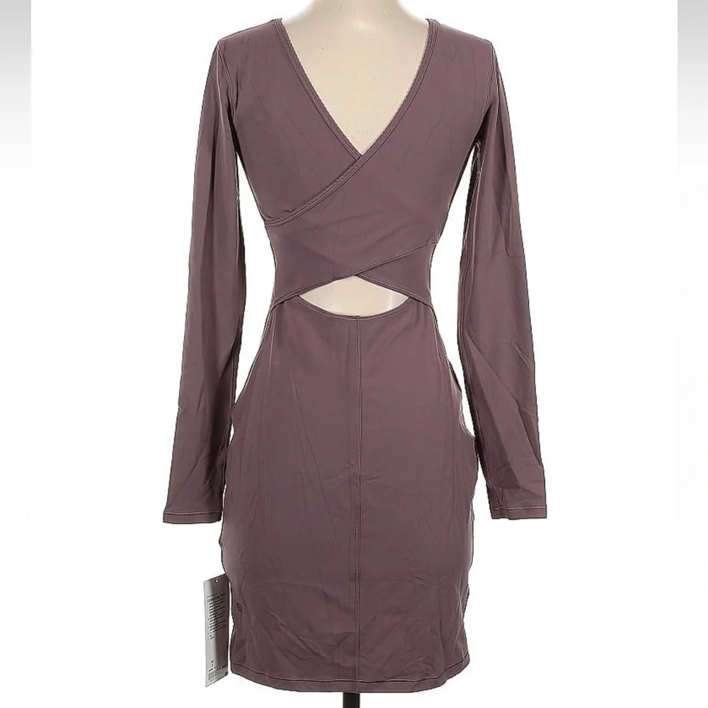 NWT Lululemon Contour Dress *Nulu in Antique Bark - Picture 3 of 6
